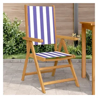 vidaXL Gartenstuhl 54,5 x 75 x 22,5 cm blau/weiß 2 St.