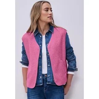 STREET ONE Weste mit V-Neck aus Teddy-Material ibis rose, 40 - 38-38