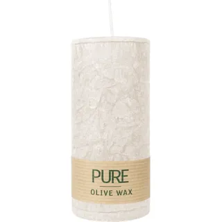 100% PURE, OLIVE WAX, vegane Stumpenkerze, Sahara, WENZEL, 130/60 mm, Brenndauer ca. 40h