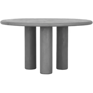 Esstisch Clio rund aus Mortex, modernes Design, Dusk grau, für 4 Personen, Ø 140 cm