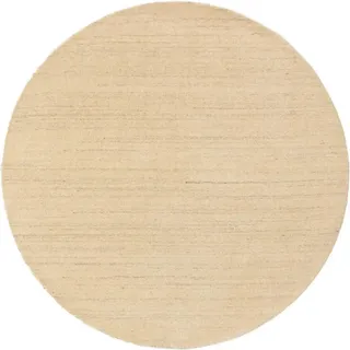 benuta nest Jamal Wollteppich Ø 120 cm Beige/Weiß