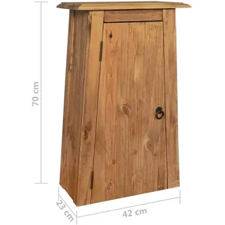 vidaXL Badezimmer-Wandschrank Recyceltes Massivholz Kiefer