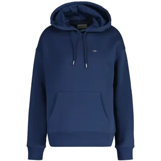 GANT Damen Sweatshirt - REGULAR SHIELD HOODIE, Kapuzen-Pullover, Logo Dunkelblau / L