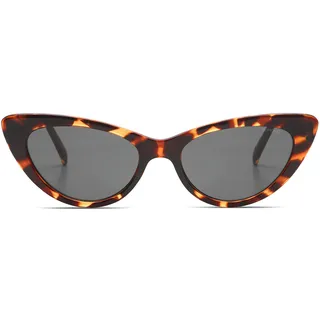 KOMONO Rosie Havana Unisex Cat-Eye Bio-Nylon-Sonnenbrille für Damen und Herren mit UV-Schutz und kratzfesten Gläsern - Einheitsgröße