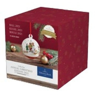 Villeroy & Boch - Annual Christmas Edition, Kugel 2021, 6,5 x 6,5 x 8cm, Premium Porzellan, Mehrfarbig 14-8626-6866
