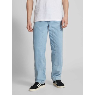 Regular Fit Jeans mit verstärktem Kniebereich Modell 'MADISON', Jeansblau, 32/32