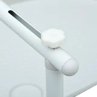 vidaXL Balkonhängetisch 60 x 64 x 83,5 cm weiß klappbar