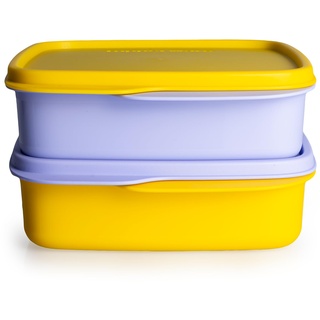 Tupperware Lunchbox Clevere Pause 1x 550ml Flieder + 1x 550ml Gelb