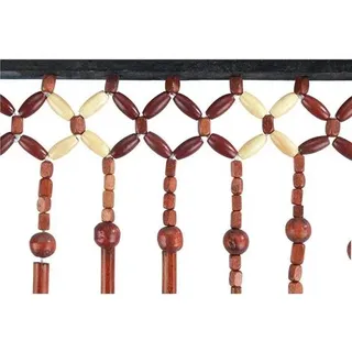 Brauner Holzperlenvorhang 90 X 200 Cm – Nachhaltiger Bambus – Schützt Die Privatsphäre Und Lässt Gleichzeitig Luft Zirkulieren – Für Türen Und Balkone