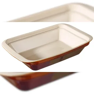 METRO Professional Auflaufform, Steingut, 37 x 23 x 7,5 cm, backofenfest (max. 250°C), braun, 1 Stück
