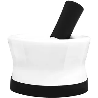 Cooler Kitchen EZ-Grip Silikon & Porzellan Mörser und Stößel mit Rutschfester Abnehmbarer Silikonbasis Best FÜR Guacamole - Spülmaschinenfest - Groß