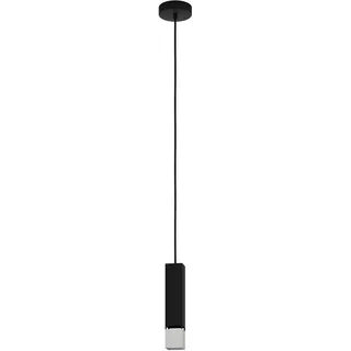 EGLO Butrano 1-flg. 11 cm rechteckig schwarz/silber