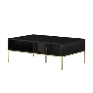 Möbel Kraft Beistelltisch Schwarz/Gold 68 x 39,9 cm