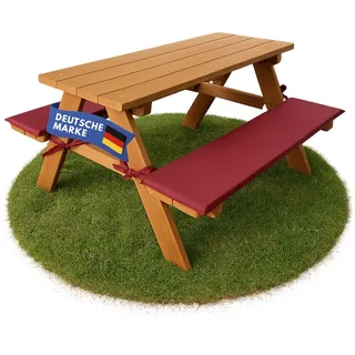 Coemo Robuste Kinder-Sitzgarnitur Outdoor mit 2, 89x79x50cm, Rotbraun