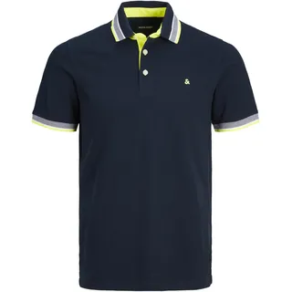 JACK & JONES Herren Poloshirt JJEPAULOS POLO SS NOOS PLS« Jack - Jones PlusSize dark navy NEON 12143859