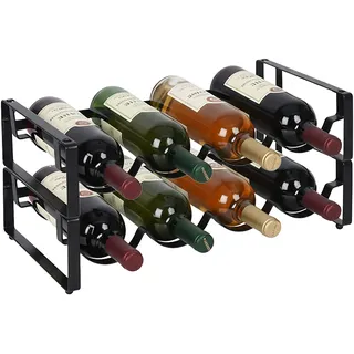 Relaxdays Weinregal 40 x 19 x 20 cm Schwarz