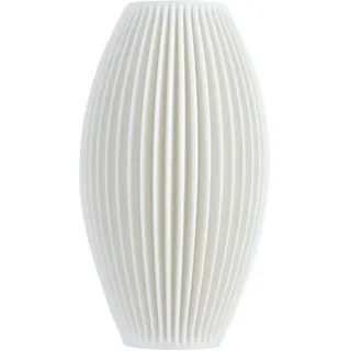 NEVASO |3D Druck Vase 20cm|Moderne Designer-Vase, Wasserdicht, für Trockenblumen & frische Blumen geeignet, PLA (Bio-Kunststoff), 100% Made in Germany, schwarz, weiß, beige, Cyan, Purple