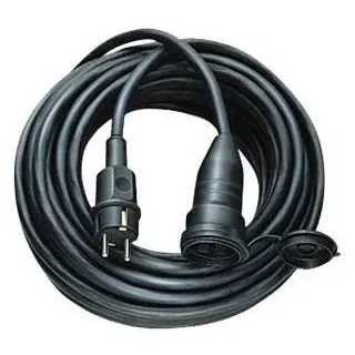 Brennenstuhl Gummi-Verlängerungskabel IP44 5 m schwarz H05RR-F 3G1,5