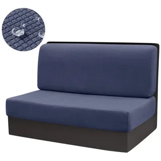 Coonoor Sofaschoner 2 Stück Camper Kissenbezüge, Bezüge Für Wohnwagenpolster Jacquard, Wohnmobil-Sitzbezüge für Anhänger, Sofa-Sitzkissenbezüge blau