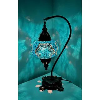Samarkand - Lights Mosaik - Stehlampe L Tischlampe orientalische marokkanische türkische Mosaiklampe Türkis - Stern