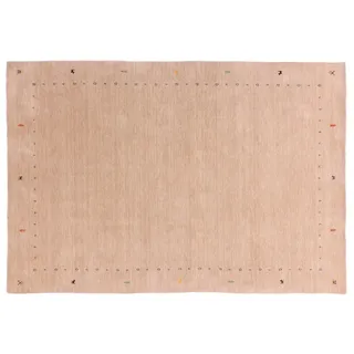 RUG PRINCE Wollteppich Gabbeh Muti 200x300 Handgewebt Beige Einfarbig Handarbeit Zimmer