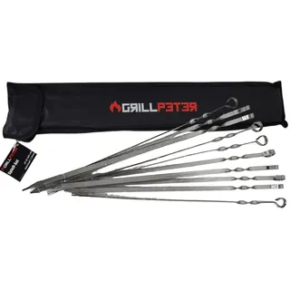 Grillpeter Grillspieß 60 cm Edelstahl silber