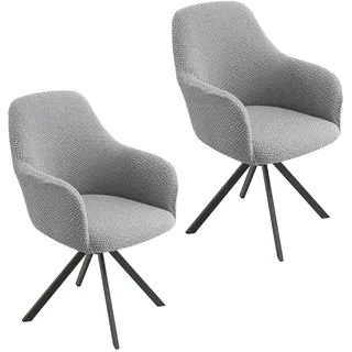 IGTOPS 2er/4er Set Stretch Stuhlbezug für Bürostuhl, Computerstuhl, Drehstuhl, Universal Stuhlhussen mit Armlehne, Abnehmbar Waschbar, Für Haushalt & Wohnen, Esszimmer,Hotel (2, Grau)