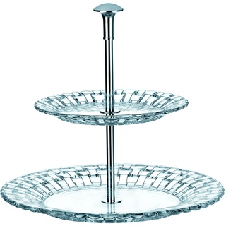 Spiegelau & Nachtmann, 2-tlg. Etagere, Kristallglas, Größe: 23+15 cm, Bossa Nova, 0079200-0
