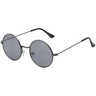 BEZLIT Herren Sonnenbrille Runde Form Grau/Schwarz-Verspiegelt | Gr.: onesize