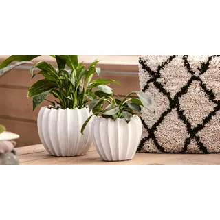 Wikholm form Design Pflanzgefäß / Blumentopf Keramik weiß ⌀ 18 x H 22 cm (1 Stück)