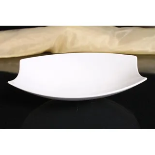 3 Stück Schale oval Dekorschale Porzellan weiss Salatschale Obstschale