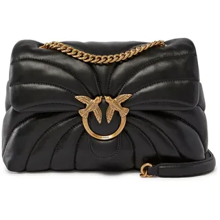 PINKO Love Puff Classic Schultertasche Leder Black/Gold
