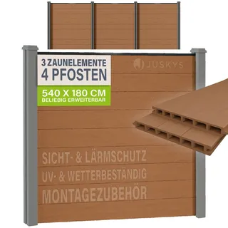 WPC Zaun aus Elementen & Pfosten