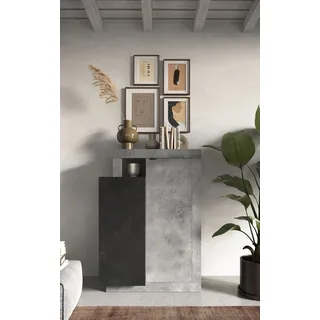 Highboard HOME AFFAIRE "Freedom", grau (beton, optik, bleigrau (piombo)), B:87cm H:142cm T:42cm, Sideboards, Highboard, Breite 87 cm mit 2 Türen, Höhe 142 cm (in verschiedenen Farben)