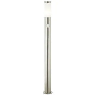 Brilliant Außenstandleuchte Edelstahl 80 cm mit Bewegungsmelder silber