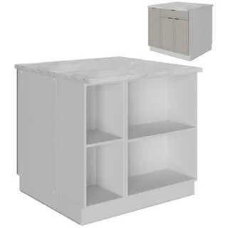 Vicco Kochinsel Fame-Line 90 x 82 x 82 cm Grau