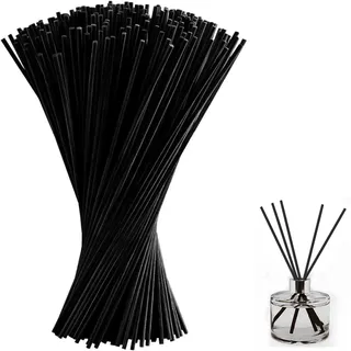 Rattanstäbchen für Raumduft,Rattanstäbchen,Rattan Reed Sticks,Rattanstäbchen Reed Diffuser Stöcke,Duftstäbchen Bambusstäbchen,Stäbchen für Raumduftspender,Schwarz 30cm 60pcs