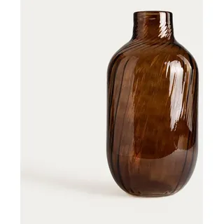 HOMLA Glasvase FORMAE, braun, 18,5 x 36,5 cm - Braun