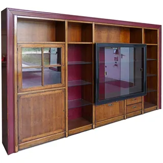 aea Einbau Schrank Regal Vitrine xxl Schränke Wohnwand Glasschrank Anbau Wand Holz