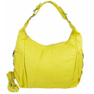 Taschen4life Umhängetasche große Damen Schultertasche 0259, Shoppertasche einfarbig, klassisch & modern gelb
