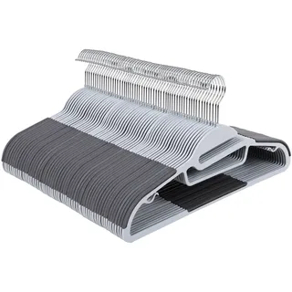 Songmics Kleiderbügel Kunststoff Grau 50 St.