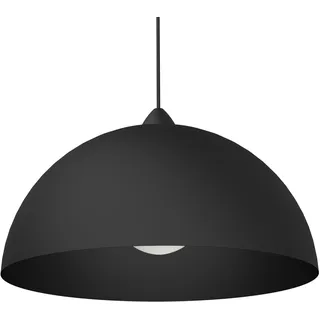 L+ Hängelampe Schwarz Pendelleuchte Modern minimalistisch Hängelleuchte Fassung E27 Lampenschirm Modern Metall schwarz 40cm