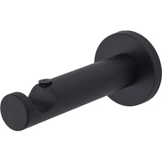 MDEKOR Wandträger 1-läufig Schwarz Matt P Wandhalter mit Metallmontageplatte für 19 mm