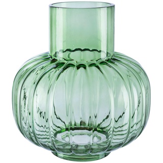 Dekovase, Salbeigrün, Glas, 20x18x18 cm, Dekoration, Vasen