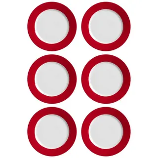 Ritzenhoff & Breker DOPPIO Dessertteller 20 cm rot 6er Set