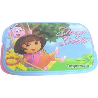 Tupperware to Go Lunchbox Clevere Pause 590ml mit Trennwand Eco+ Schule Brotdose mit Abteilung pink Dora 590ml