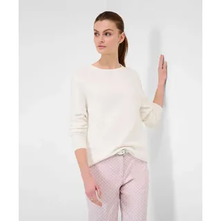 Strickpullover BRAX "Style LESLEY" Gr. 42, weiß (offwhite) Damen Pullover