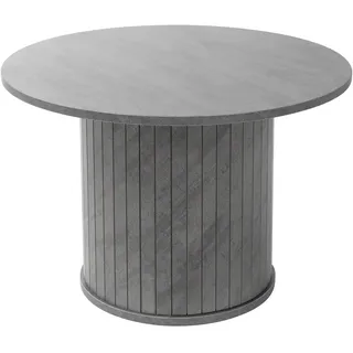 ML-Design Couchtisch rund Grau Holz 60 x 40 cm
