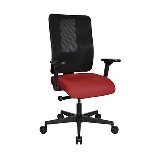 Topstar Bürostuhl Sitness Open X (N) Deluxe, OX300TW2 T210 Stoff rot, Gestell schwarz