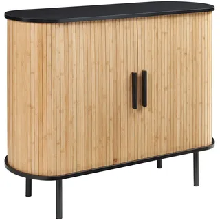 [en.casa] Tvedestrand 100 x 80 x 40 cm Schwarz/Natur